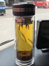 蘇泊爾（SUPOR）雙層玻璃杯商務(wù)辦公泡茶杯男女士茶水分離杯戶(hù)外車(chē)載水杯子 曬單實(shí)拍圖