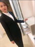 啄木鳥(niǎo)（TUCANO）西服套裝女商務(wù)通勤面試職業(yè)正裝修身西服西褲兩件套 黑色 L 曬單實(shí)拍圖