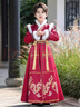 安妮優(yōu)兒（Anneyol）男童漢服秋冬少爺唐裝冬季男孩拜年服兒童古裝冬裝加厚 紅色 150 曬單實(shí)拍圖