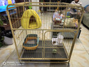 獒少保貓籠 大號貓籠子帶廁所貓別墅貓窩成貓幼貓貓舍貓屋寵物籠子用品 黃色 大雙層 84.5*60.5*96cm 曬單實(shí)拍圖