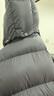 三彩【宋軼同款】冬款極寒長(cháng)款白鵝絨被子服羽絨服加厚面 烏黑色 M 160/84A 曬單實(shí)拍圖