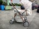 智兒樂(lè )（wisesonle）嬰兒推車(chē)可坐可躺高景觀(guān)輕便折疊雙向嬰兒車(chē)兒童手推車(chē)遛娃神器 奶昔白+雙向【四輪橡膠】 曬單實(shí)拍圖