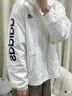 adidas休閑寬松舒適連帽夾克外套女裝阿迪達斯官方輕運動(dòng) 白/黑色   XS 曬單實(shí)拍圖