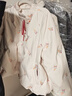 鴨鴨（YAYA）鞠婧祎同款羽絨服女短款2025秋冬新款時(shí)尚甜美印花保暖外套XJ 米白色 S (155/80A) 曬單實(shí)拍圖
