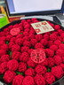 OEMG玫瑰花束毯子百喜毯新婚結婚訂婚禮物送新人新娘閨蜜高級高檔實(shí)用 【花海禮盒】金喜紅色毯-6件套 【160cm】-99朵紅玫瑰 曬單實(shí)拍圖