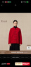 鄂爾多斯1980中式盤(pán)扣雙提厚款休閑女裝通勤羊絨開(kāi)衫秋冬 大紅 XL 170/92A 曬單實(shí)拍圖