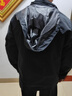 美津濃（MIZUNO）戶(hù)外休閑夾克男士防風(fēng)防水情侶連帽梭織外套 黑色 XL 曬單實(shí)拍圖