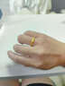中國珠寶磨砂黃金戒指女素圈足金戒指首飾情人節情人節生日禮物送女友老婆 約1.5g磨砂黃金戒指#12 曬單實(shí)拍圖