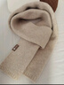 浩冠高級感韓版百搭小圍巾女秋冬季軟糯針織護頸圍脖女生新款潮送禮物 米白色 155CM-22CM 曬單實(shí)拍圖