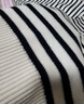 森馬（Semir）森柔|地理系列毛衣女冬季半高領(lǐng)刺繡條紋衫101724107022 曬單實(shí)拍圖