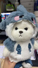 新疆包郵正版網(wǎng)紅關(guān)節小熊毛絨玩具公仔玩偶送女生兒童節生日禮物 奶白熊30cm+連體鯊魚(yú) 可愛(ài)小熊+打理刷 曬單實(shí)拍圖