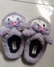 豬爸爸兒童棉拖鞋女童家居室內保暖防滑軟底三麗鷗卡通大童毛毛拖鞋紫26 曬單實(shí)拍圖