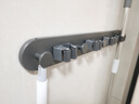 申梵（SHENFAN）吸盤(pán)拖把掛架壁掛拖把夾掛鉤免打孔衛生間置物架拖把卡扣固定神器 槍灰4夾5鉤【強力吸盤(pán)-秒吸附】 新升級多吸盤(pán)設計丨承重牢固翻倍 曬單實(shí)拍圖