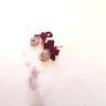 芯奢復古紅色毛絨蝴蝶結耳釘女士小眾獨特氣質(zhì)耳環(huán)耳墜輕奢高級感耳飾 紅色毛絨蝴蝶結耳釘 曬單實(shí)拍圖