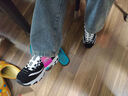斯凱奇熊貓鞋女鞋厚底休閑鞋緩震運動(dòng)鞋透氣老爹鞋 7.5 曬單實(shí)拍圖