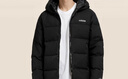 阿迪達斯（adidas）火鍋羽絨服男防風(fēng)保暖男裝舒適休閑運動(dòng)服連帽外套 黑色 L 曬單實(shí)拍圖