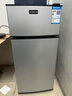 愛(ài)妻（AICHEN）小冰箱迷你小型家用冷藏冷凍兩用宿舍出租房用雙門(mén)辦公室電冰箱節能省電 【一級能效】88L銀色【三天約一度電】 曬單實(shí)拍圖