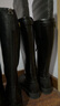 他她TATA明星同款超模靴騎士靴大筒圍顯瘦長(cháng)靴 黑色（單里） 38 曬單實(shí)拍圖