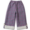 G.duck小黃鴨女童褲子加絨冬季新款兒童長(cháng)褲保暖闊腿褲休閑寶寶加厚棉褲 毛呢格子褲紫色 130 建議120-130cm7-8歲 曬單實(shí)拍圖