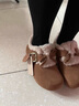 百麗（Belle）周雨彤同款松果吐司勃肯鞋女25冬新保暖增高加絨棉鞋B2831DM5預售 棕色 38 曬單實(shí)拍圖
