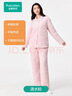 全棉時(shí)代新品睡衣【里外100%棉空氣褶皺紗夾棉蓄暖不悶】男女士家居服套裝 曬單實(shí)拍圖