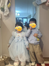 安妮優(yōu)兒（Anneyol）艾莎公主裙女童冰雪奇緣裙子秋兒童女孩生日愛(ài)莎連衣裙 藍色 110 曬單實(shí)拍圖