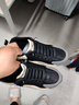 阿迪太子正版男鞋冬季皮面運動(dòng)鞋增高大碼男士休閑阿甘鞋防滑減震跑步鞋子 AW2501黑灰 43 曬單實(shí)拍圖