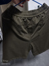 美津濃戶(hù)外休閑短褲男夏季寬松透氣青年休閑打底五分褲男 青苔綠  L  曬單實(shí)拍圖