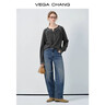 VEGA CHANG長(cháng)袖T恤女2026年春新款通勤時(shí)尚針織寬松上衣ins潮 深花灰 XL 曬單實(shí)拍圖