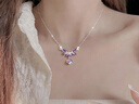 唯一（Winy）紫藤花純銀項鏈女款輕奢小眾吊墜生日新年禮物送女朋友老婆銀首飾 曬單實(shí)拍圖