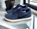CLENIKEEDNIKE AIR莆田純原高版本黑藍生膠dunksb海軍藍黑白生膠男女學(xué)生低 藍生膠_(內置氣墊_摩擦有聲) 41 曬單實(shí)拍圖