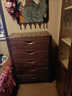 葉余實(shí)木五斗柜中式抽屜式3斗4斗客廳臥室收納柜儲物柜橡膠木五斗櫥 胡桃色 三斗柜76*42*68CM 曬單實(shí)拍圖