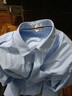 羅蒙（ROMON）純棉牛津紡長(cháng)袖襯衫男春秋中青年時(shí)尚職業(yè)工裝襯衣1085藍色42 曬單實(shí)拍圖