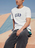 GAP男女裝2025春季新款純棉字母logo短袖T恤常規上衣美版570044 白色 M 美碼 L亞洲碼180/96A 【偏小，建議選大一碼】 曬單實(shí)拍圖