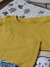舒貝怡男童T恤長(cháng)袖春秋裝寶寶休閑上衣純棉兒童衣服童裝秋天女童打底衫 姜黃 120 曬單實(shí)拍圖