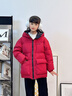 雅鹿雙面穿2025新款兒童羽絨服男童女童小童大童寶寶加厚冬季外套 中國紅 150 曬單實(shí)拍圖