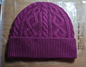 恒源祥100%純羊毛毛線(xiàn)帽男女通用針織帽冬季新款保暖御寒帽子生日禮物 紫色 均碼(52-56cm) 曬單實(shí)拍圖