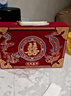 彩禮禮盒訂婚禮金箱婚慶用品定親結婚聘禮盒子提10萬(wàn)聘金紅色錢(qián)箱 絨面立體龍鳳囍金把手【可裝6-12萬(wàn)】三件套 曬單實(shí)拍圖