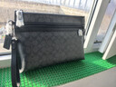 蔻馳（COACH）【品牌直供】男士CARRYALL印花手拿包黑灰色CY985元旦禮物 曬單實(shí)拍圖