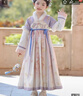 安妮優(yōu)兒（Anneyol）漢服女童冬季連衣裙中國風(fēng)過(guò)年拜年服兒童冬款加絨古裝 紫色 130 曬單實(shí)拍圖