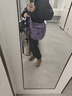 ACROSS斜挎包女旅游輕便騎行單肩挎包男大容量運動(dòng)健身包休閑通勤餃子包 暮紫 曬單實(shí)拍圖