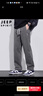 JEEP SPIRIT吉普純棉休閑褲男秋冬季寬松直筒褲子男工裝闊腿褲 灰色 2XL 曬單實(shí)拍圖