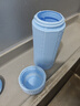 炊大皇（COOKER KING）高硼硅玻璃水杯防燙防滑茶杯茶漏學(xué)生男女士便攜高顏值透明家用 藍色【新品-高硼硅玻璃】250ml 曬單實(shí)拍圖