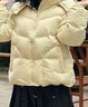 千仞崗2024秋冬季羽絨服女士短款加厚外套寬松連帽面包服保暖防寒服上衣 治愈黃 S (160) 曬單實(shí)拍圖