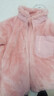 ASK JUNIOR【拜年服】女童外套冬季兒童毛毛外套舒適加厚保暖上衣 淺粉 150 曬單實(shí)拍圖