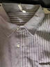 IZEXX條紋拼接白色襯衫男秋季翻領(lǐng)休閑寬松長(cháng)袖襯衣外套ZLY62灰色2XL 曬單實(shí)拍圖