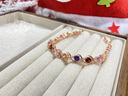 梵哲詩(shī)輕奢高檔女士手鏈女首飾星座水晶日韓版手鐲生日禮物新年送女友 多姿多彩玫瑰金手鏈【賀卡拍此】 曬單實(shí)拍圖