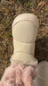 樸西冬季高幫御寒時(shí)尚女士棉鞋戶(hù)外保暖厚底雪地靴情侶 米白 36-37 曬單實(shí)拍圖