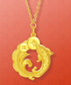 周六福銅錢(qián)錦鯉黃金項鏈女足金吊墜38婦女節禮物計價(jià)A0614459 約5.26g  曬單實(shí)拍圖