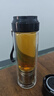 LOCKZI一鍵開(kāi)蓋玻璃杯茶水分離男士水杯雙層速開(kāi)磁吸耐高溫大容量泡茶杯 【次日達】[速開(kāi)磁吸]黑色420ml+提繩 曬單實(shí)拍圖
